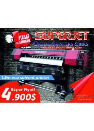 Superjet 1.8m Çift Kafa Eco Solvent Printer